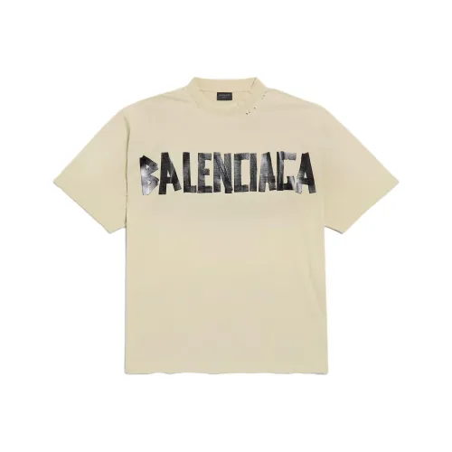 Balenciaga T Shirt Regular Fit Unisex Beige