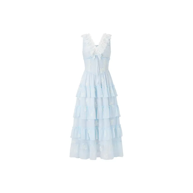 ACAINES Slip Dresses Women's Sea Salt Ice Blue-0