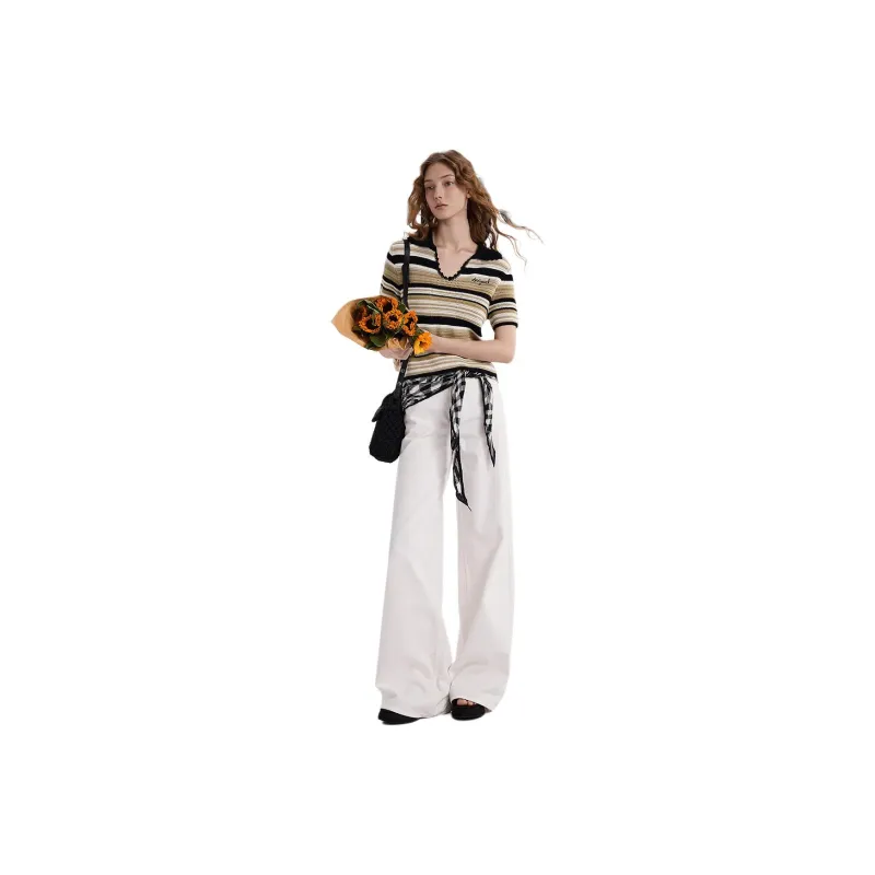Desigual Knitwear Women's Brown Stripes-1