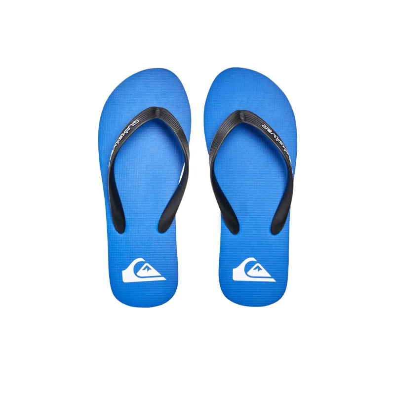 Quiksilver Molokai Core Rubber Sole Abrasion Resistant Slip Resistant Flip Flops Men's Blue-3