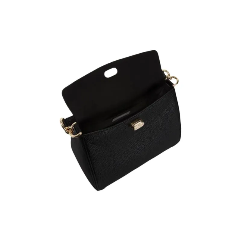 Furla Danae Cow Leather Tofu Bag, Shoulder Bag, Crossbody Bag, Handbag Trumpets Women's Black-3