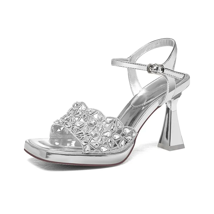 Golden Silk Rabbit One Strap Sandals Women's-8