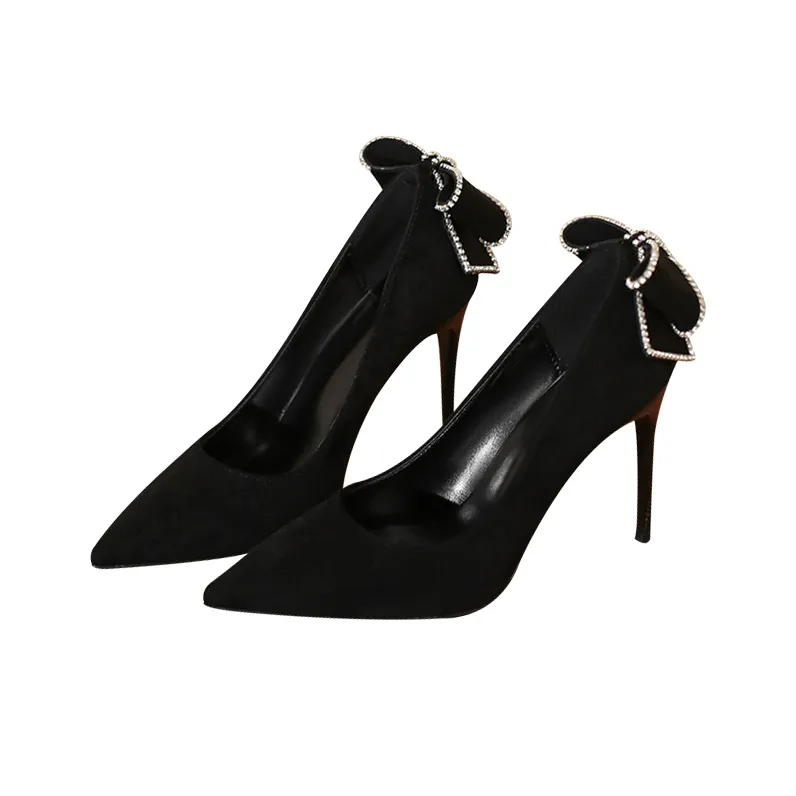 MCKP Slim Heel High Heels 6cm Women's Black-1
