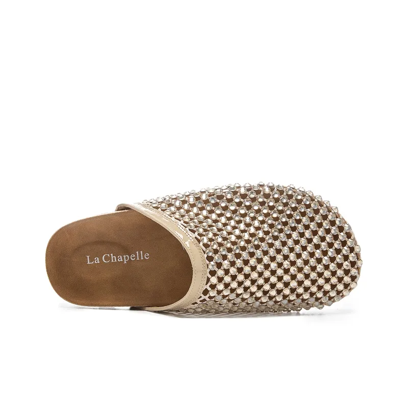 La Chapelle Abrasion Resistant Closed Toe Slippers Women's Gold-1