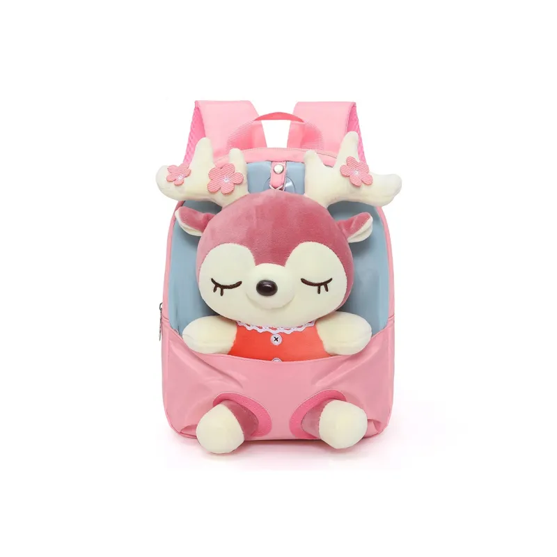 Rainbow Girl Nylon Fabric Backpack Kids' Multicolor-3