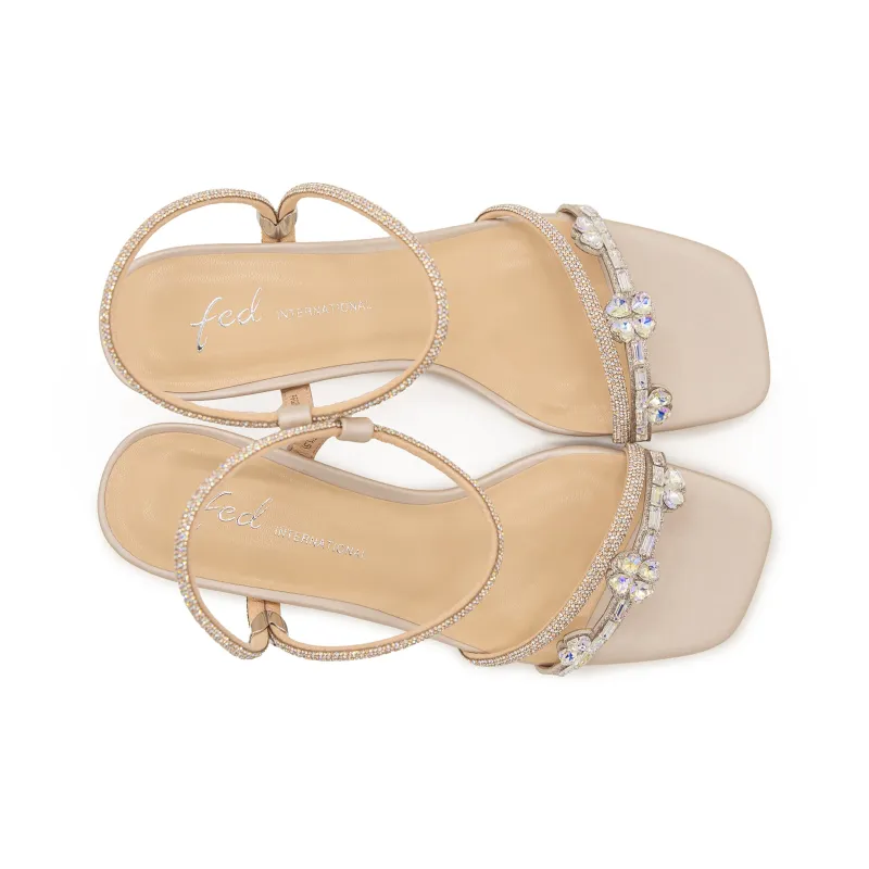 FED One Strap Sandals Women's Champagne-7