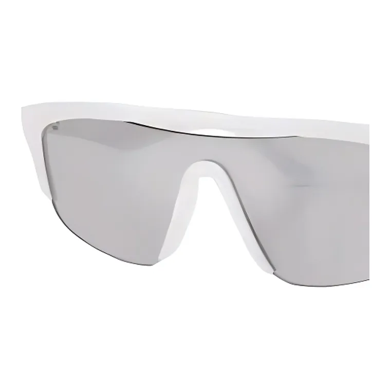 Burberry Plate Frame Irregular Shape Sunglasses Men's White-2