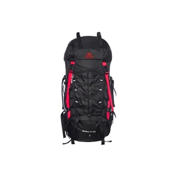 AIONE Mountaineering Bag Outdoor Bag PU 50L Black Unisex