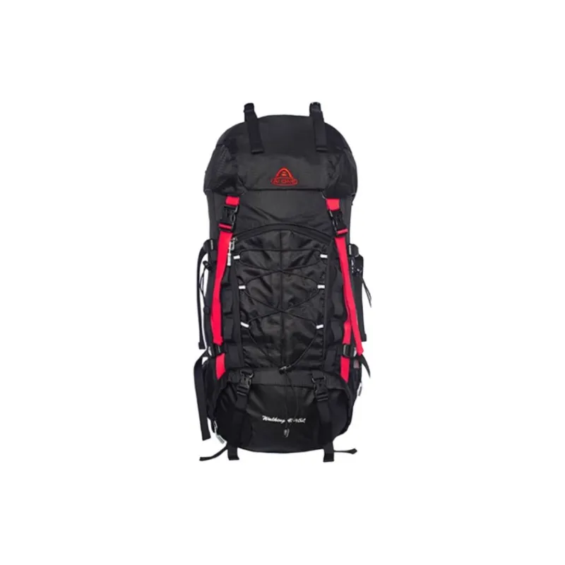 AIONE Mountaineering Bag Outdoor Bag PU 50L Black Unisex-0