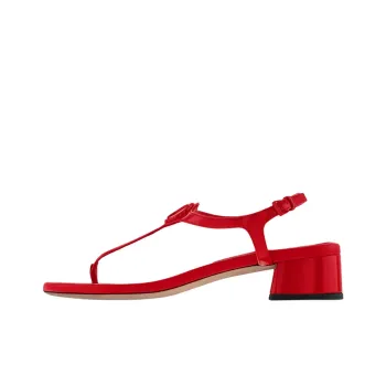 LOUIS VUITTON Sunkiss One Strap Sandals 3.5cm Women's Red