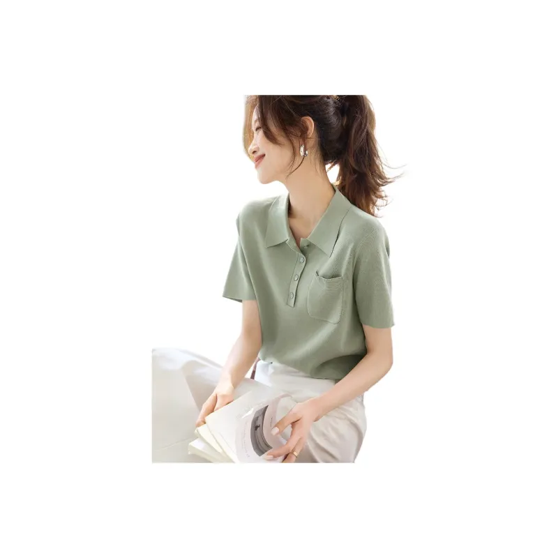 Mo Han Yi Mei Shirt Women's Pea Green-0