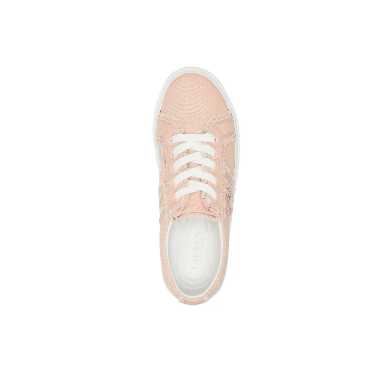 LAUREN RALPH LAUREN Janson Low Top Canvas Shoes Women's Pink-3