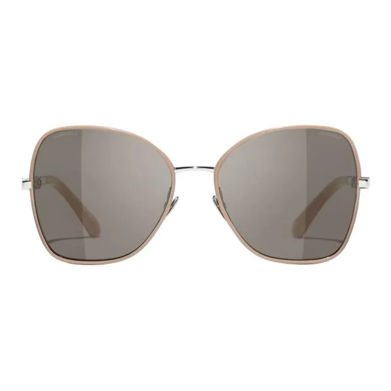 CHANEL Metal Butterfly Sunglasses Women's Umber-0