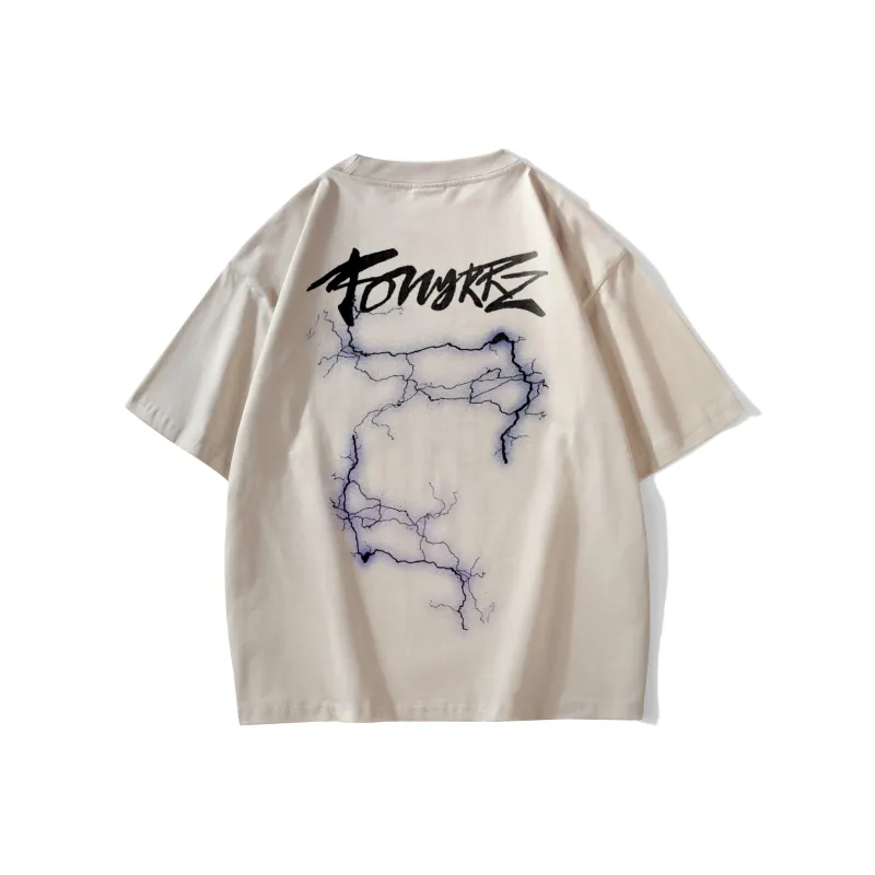 TONYKRZ T Shirts Unisex Light Beige Apricot-1