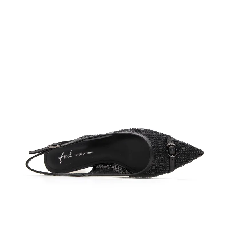FED Slim Heel High Heels 4.5cm Women's Black-2