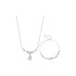 S999 Fine Silver-Floral Brocade Clothing Sets (Moissanite Necklace+Bracelet)