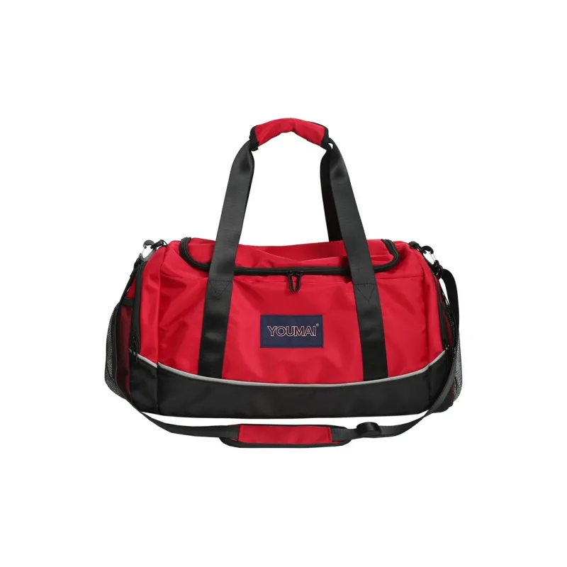 MTribe Nylon With Mesh Travel Bag Unisex Khaki/Black/Red/Yellow/Pink/Blue/Green-21