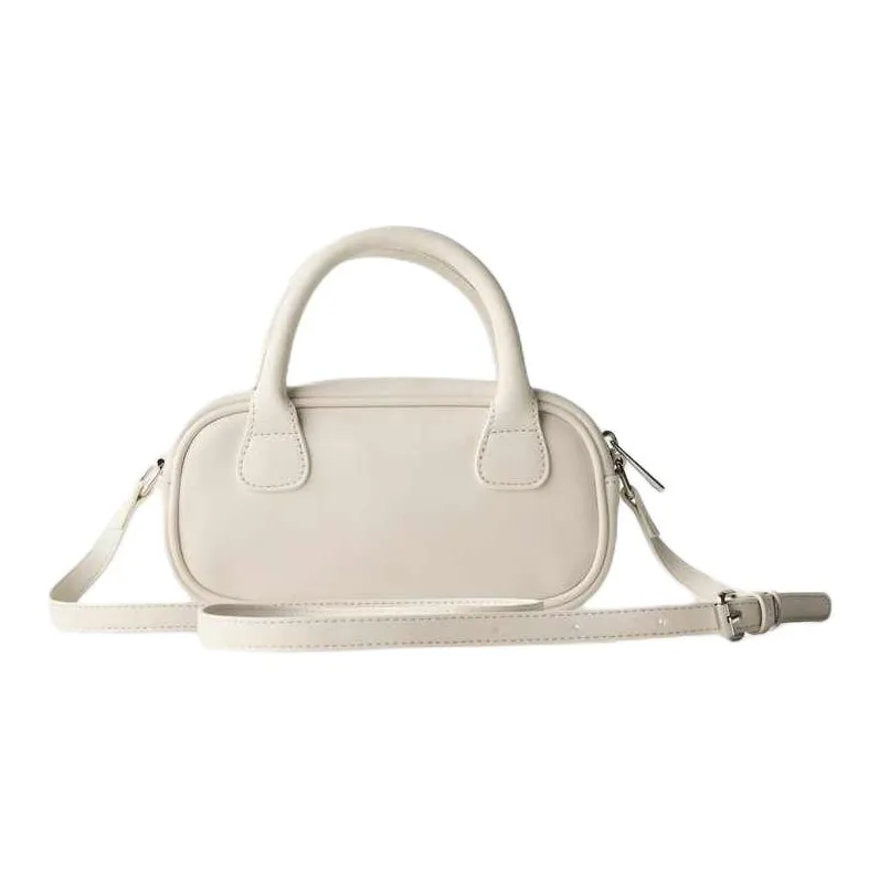 ZARA Polyurethane Bowling Bag, Shoulder Bag, Crossbody Bag, Handbag Mini Kids' Beige-2