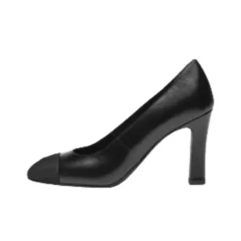 CHANEL 25P Spring Summer Slim Heel High Heels 8.8cm Women's Black