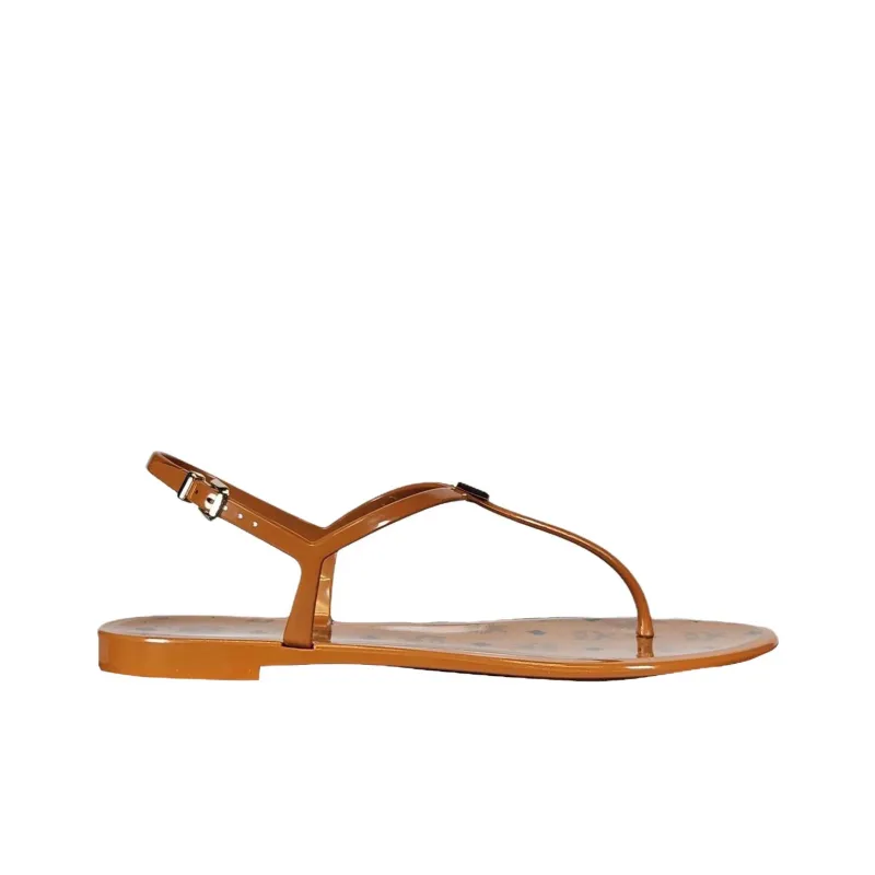 MCM One Strap Sandals Women's Brown-1