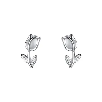 CENTURY&KINDLE S925 Silver Stud Earrings Women's