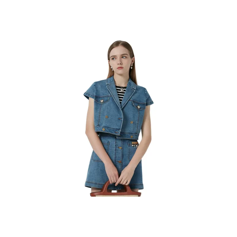 Caroline Denim Jackets Women's Blue-0