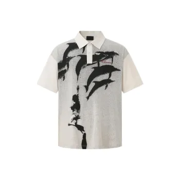 CHINISM Polo Shirts Unisex Light Coffee