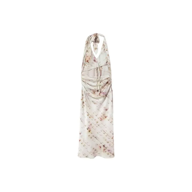 PUREIDOL Slip Dresses Women's Fengying Pink Maxi Skirt-1