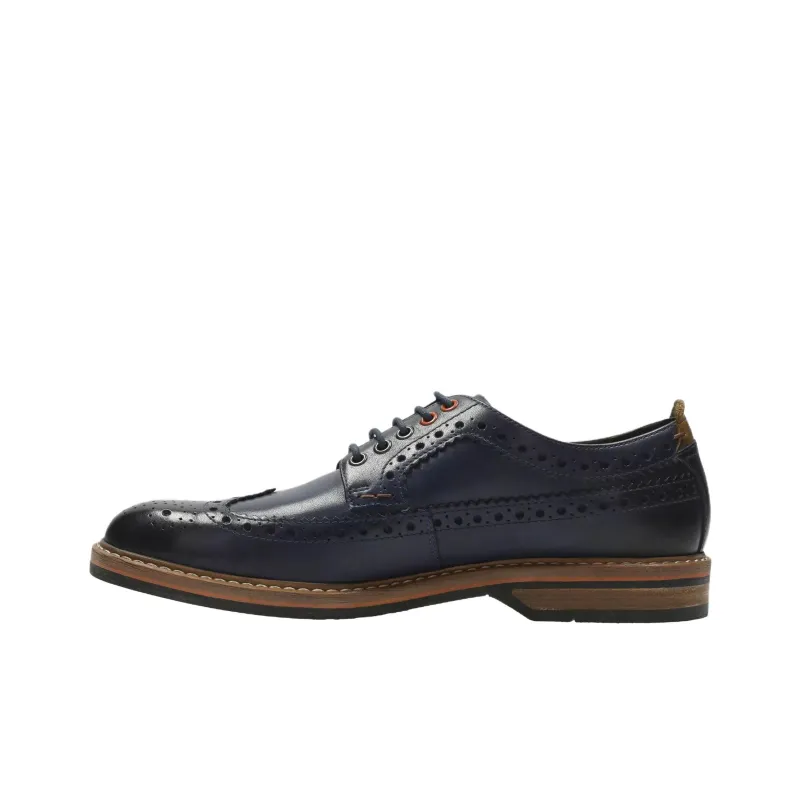 Clarks Pitney Limit Dress Shoes Men's Blue-1