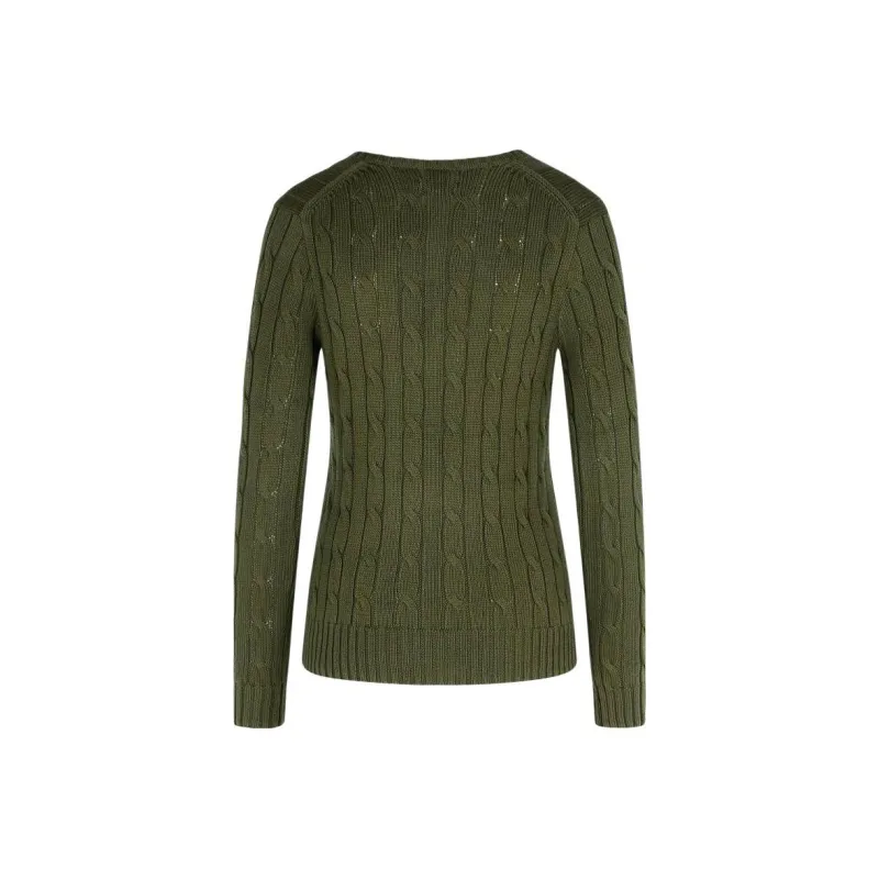 Polo Ralph Lauren Kimberly V Neck Cable Knit Jumper-1