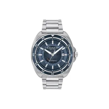 COACH Wrist Watch Automatic Mechanical Movement Stainless Steel Strap 44mm Blue Dial Men's Watches