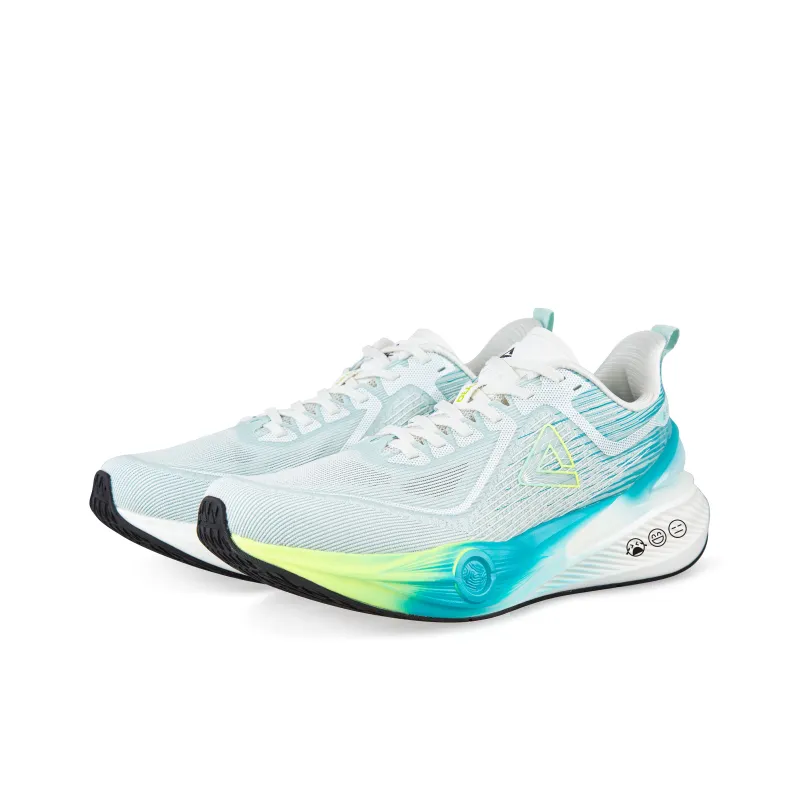 PEAK Taichi 7.0 PRO Running Shoes Men Low Top Super Light Milk White Blue-3