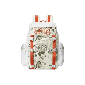 8atheist Polyester Backpack Unisex Ecru