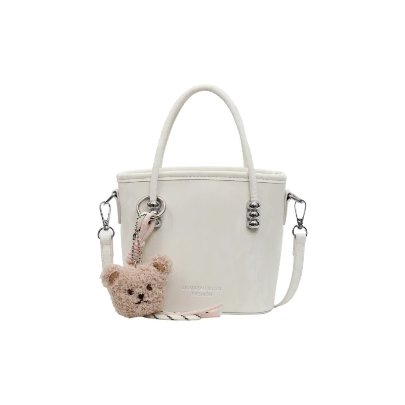 Meow In The Grass PU One Shoulder Handbag Regular Women's Pink/Black/Ecru/Silver-12