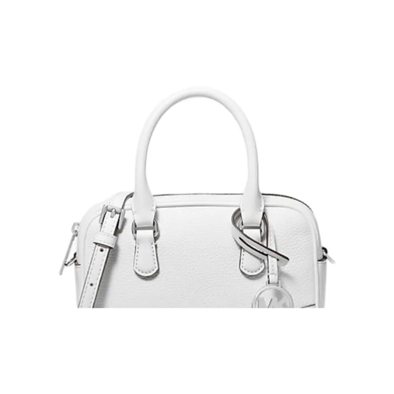 MICHAEL KORS Leather Shoulder Bag, Crossbody Bag, Handbag Women's Pearl White-4