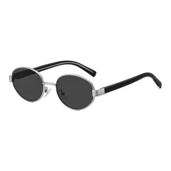 CAPONI Plate And Metal Oval Sunglasses Unisex Multicolor