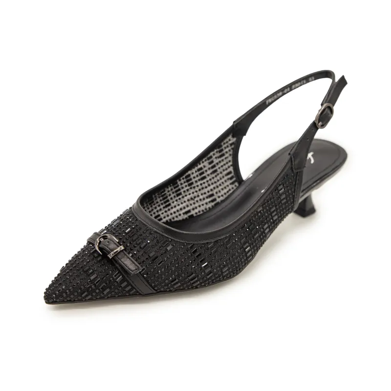 FED Slim Heel High Heels 4.5cm Women's Black-5