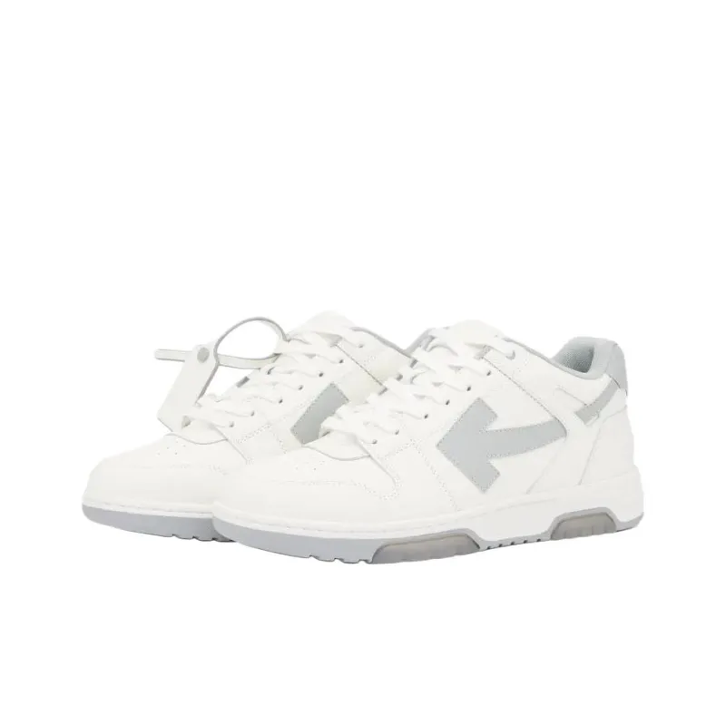OFF WHITE Out Of Office Low Top Skateboard Shoes Men's White Gray-1