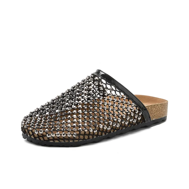 La Chapelle Abrasion Resistant Closed Toe Slippers Women's Black-0