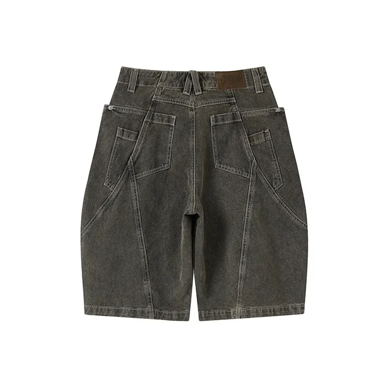 WULISHAONIAN Denim Shorts Unisex-1