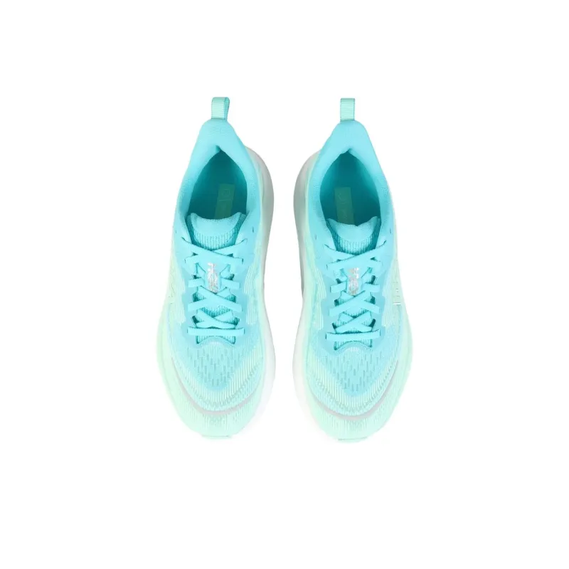 HOKA ONE ONE SKYFLOW Shock Absorbers With Slip Resistant Features Low Top Running Shoes Women's Green Blue-3