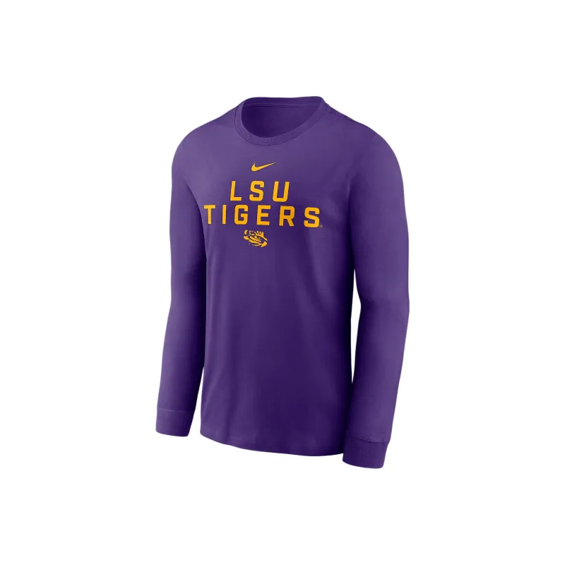Nike Lsu Sideline Men's Nike Dri FIT College Long Sleeve T Shirt-0