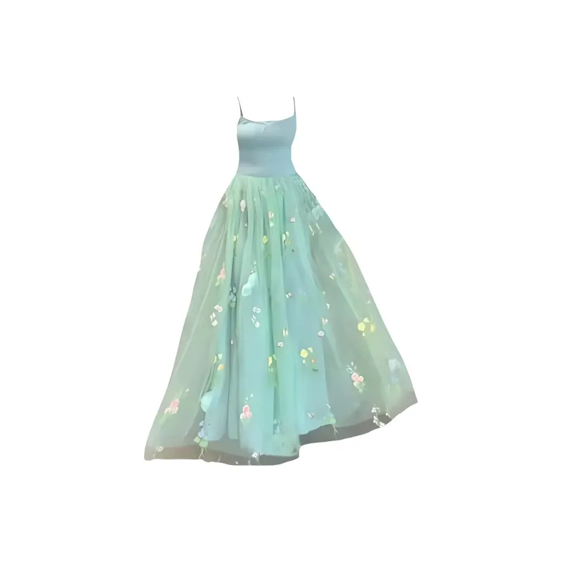 Lookinto Slip Dresses Women's Light Green-0