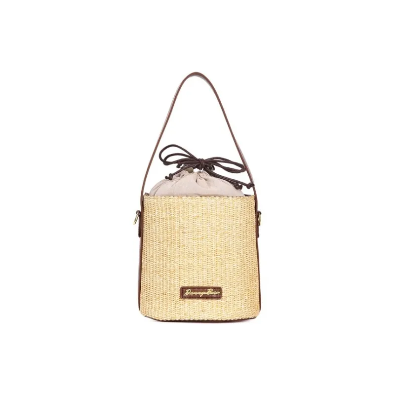 Dannybear Fabric Vacation Water Buckets Crossbody Handbag Women's Beige-1