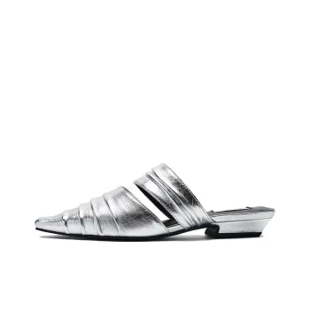 NINE WEST Closed Toe Slippers Women's Silver