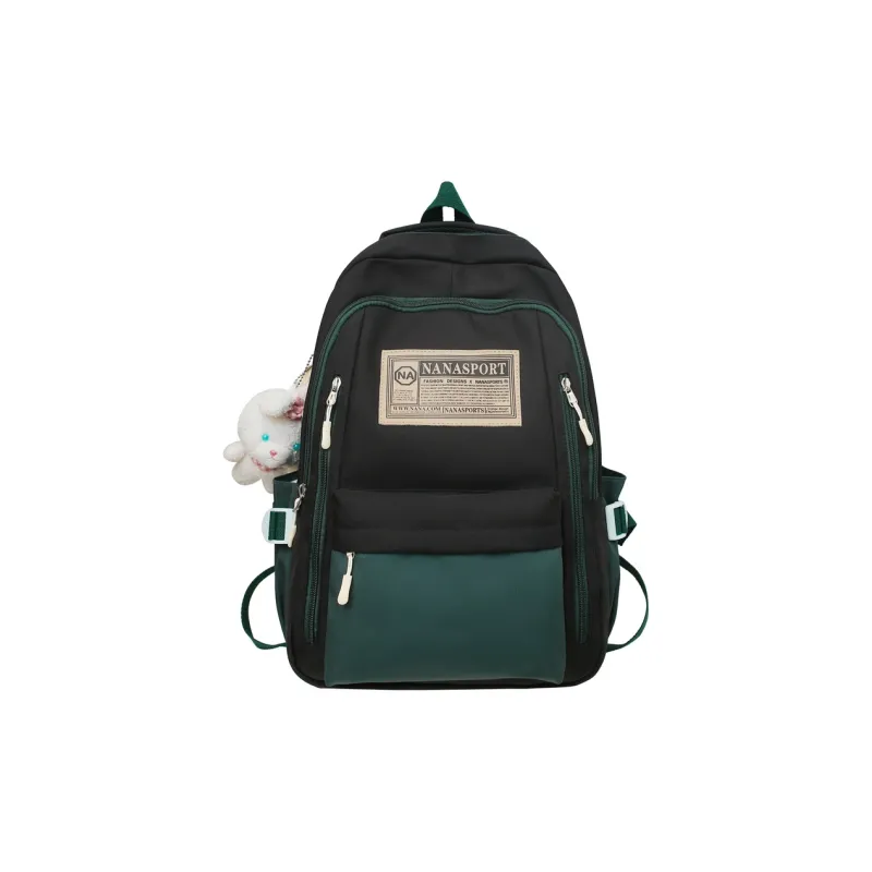 Wolfhorse Nylon Backpack Unisex Black/Red/Green/White/Yellow-0