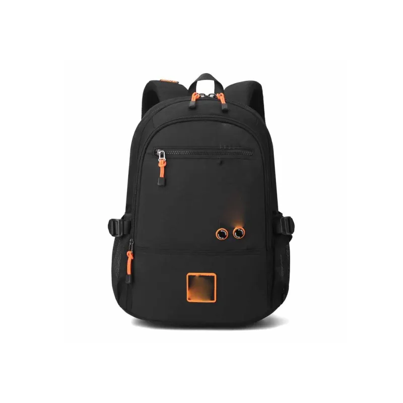 Boniu Nylon Fabric Backpack Unisex Black/Gray/Royal Blue/Jasper/Gray Green-0