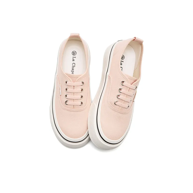 La Chapelle Low Top Canvas Shoes Women's Pink-2