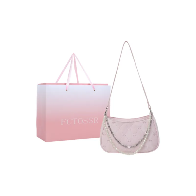 FCTOSSR PU Shoulder Bag Women's White/Silver/Black/Pink-15