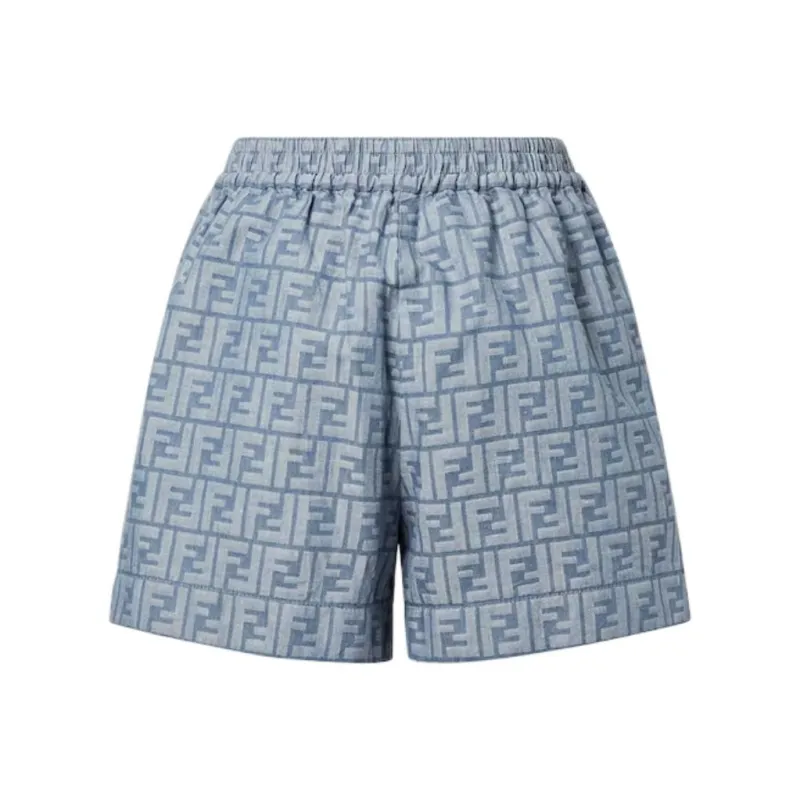 FENDI Denim Shorts Men Blue-0
